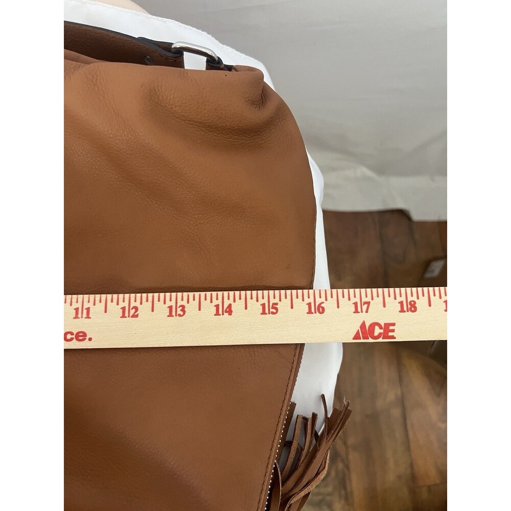 Italian Leather Brown Purse Boho Western Tassel Festival Hippie Rustic Artisan - Picture 11 of 12